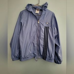Adidas Blue Girls Zip Up Jacket Windbreaker XL